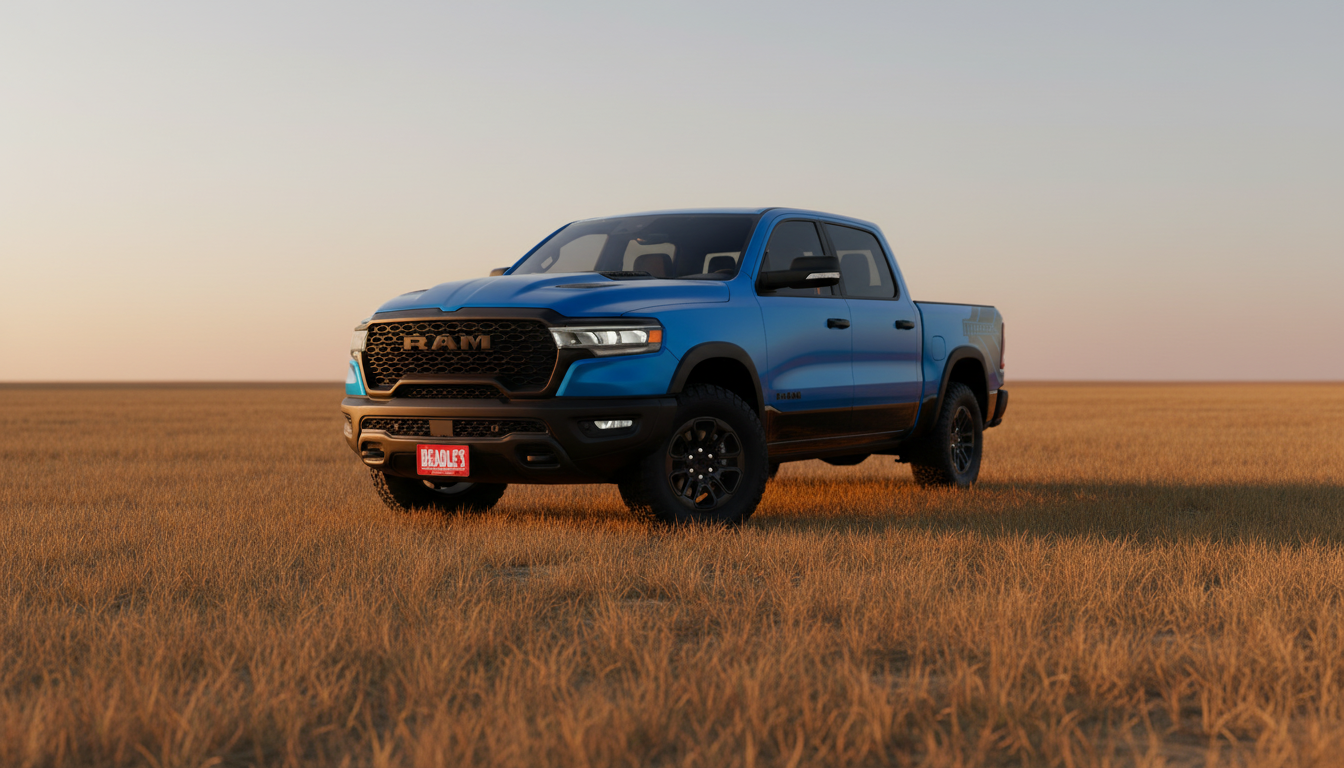 2026 Ram 1500 in B5 Blue Pearl at Beadle's in Bowdle SD