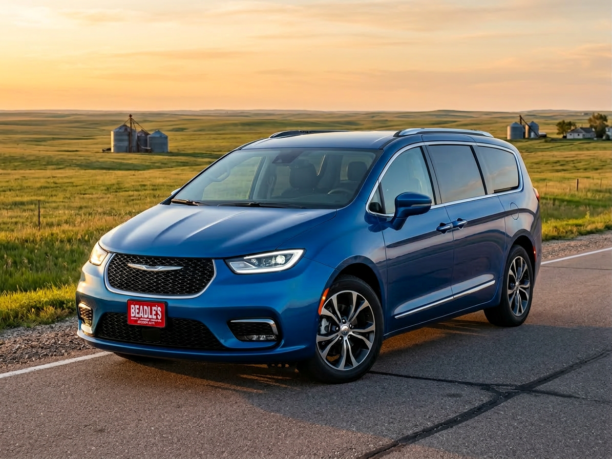 2026 Chrysler Pacifica in Hydro Blue Pearl Coat at Beadle's in Bowdle SD