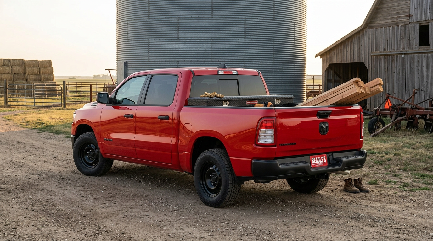 2026 Ram 1500 Tradesman at a rural job site in South Dakota