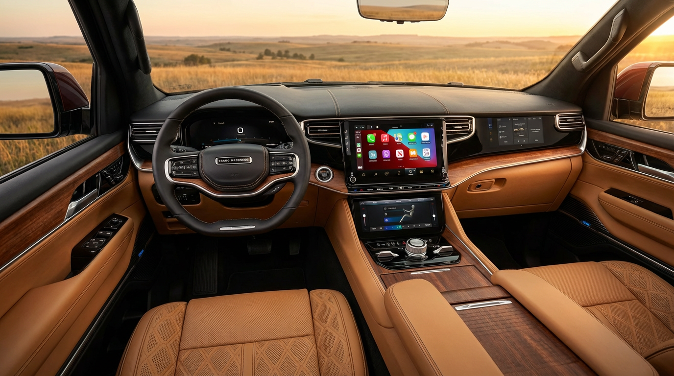 2026 Jeep Grand Wagoneer L Limited saddle interior Bowdle