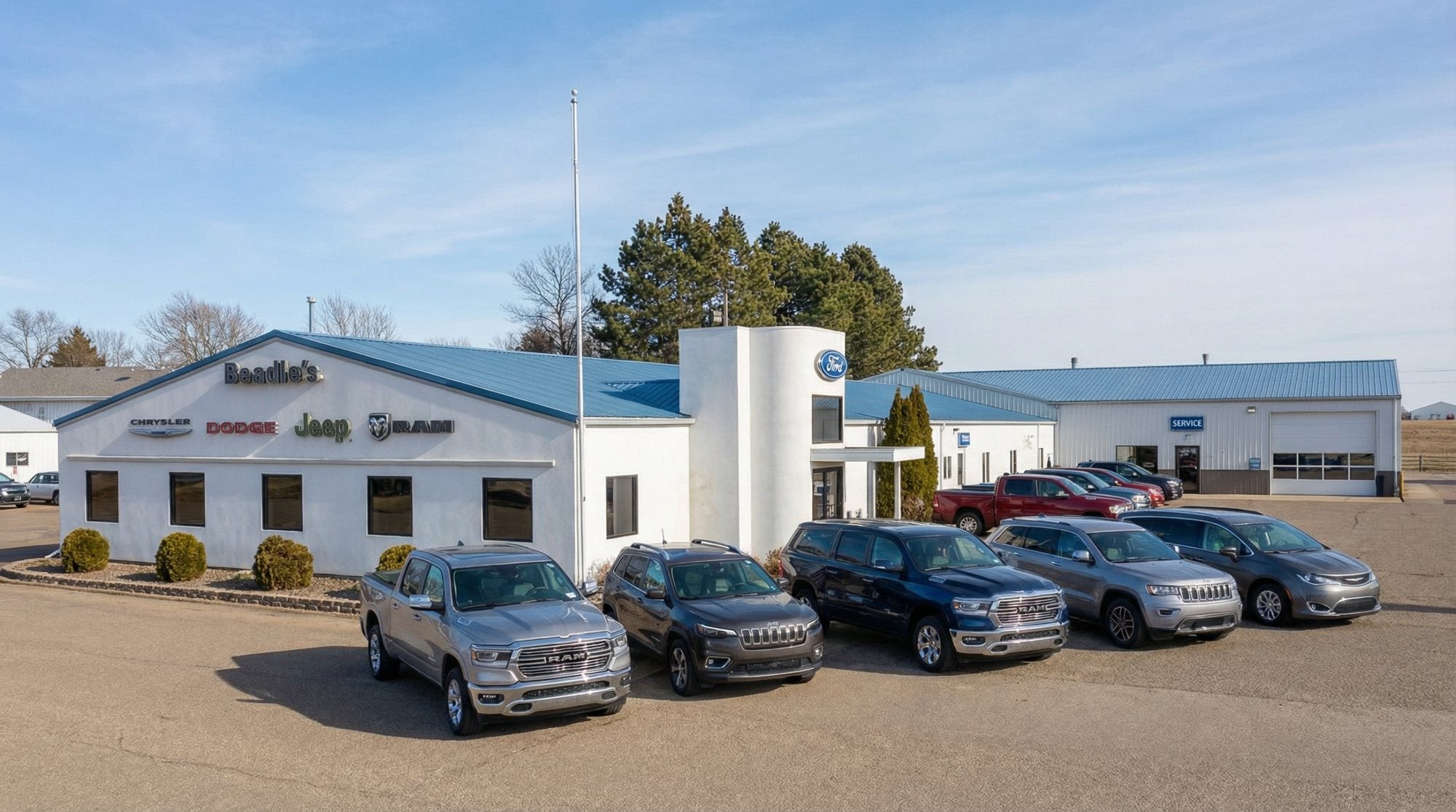 Beadle's Ford Chrysler dealership in Bowdle, South Dakota
